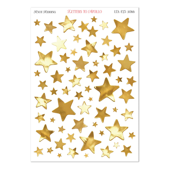 Gold Stars Sticker Sheet