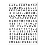 Embossed Letters Sticker Sheet