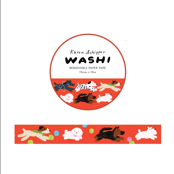 Red Dogs Washi Tape (15mm)