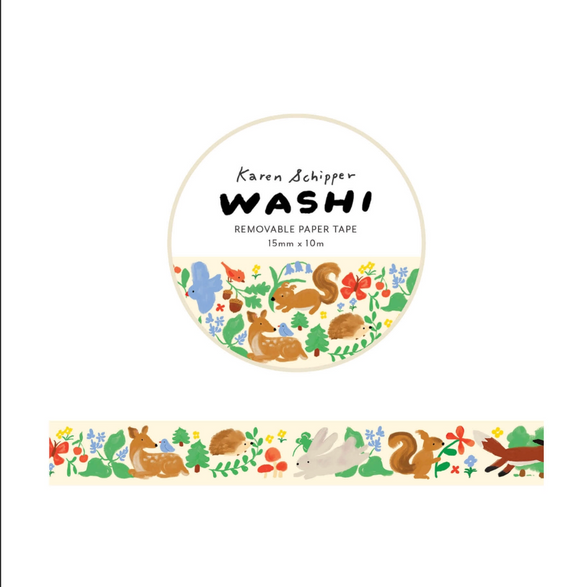 Woodland Critter Washi Tape (15mm)