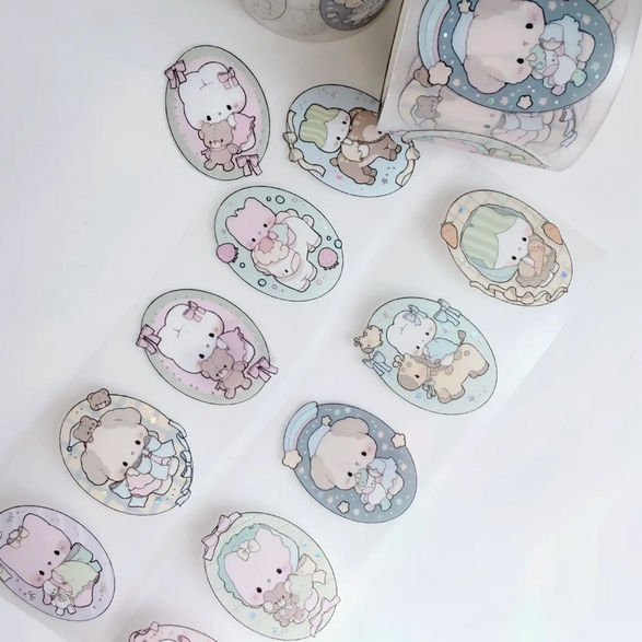 Large Sticker Roll: Cute Portraits