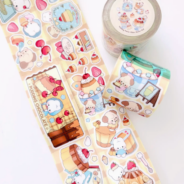 Large Sticker Roll: Pudding