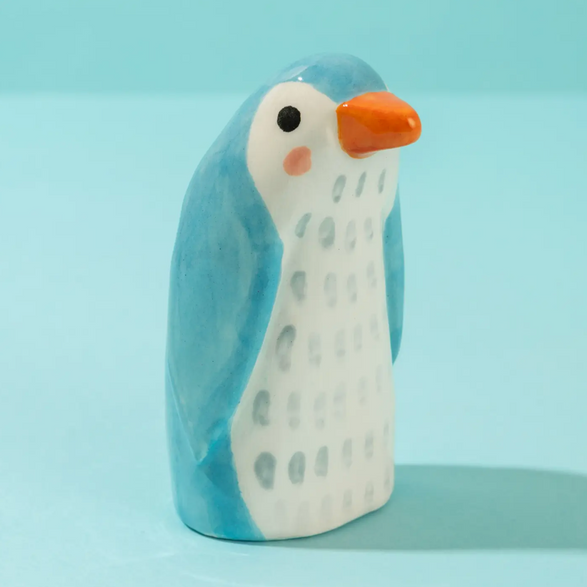 Blue Penguin Ceramic Sculpture