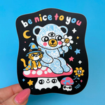 Be Nice Bear Sticker