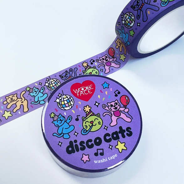 Disco Cats Washi Tape (15mm)
