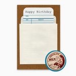Vintage Library Card Birthday