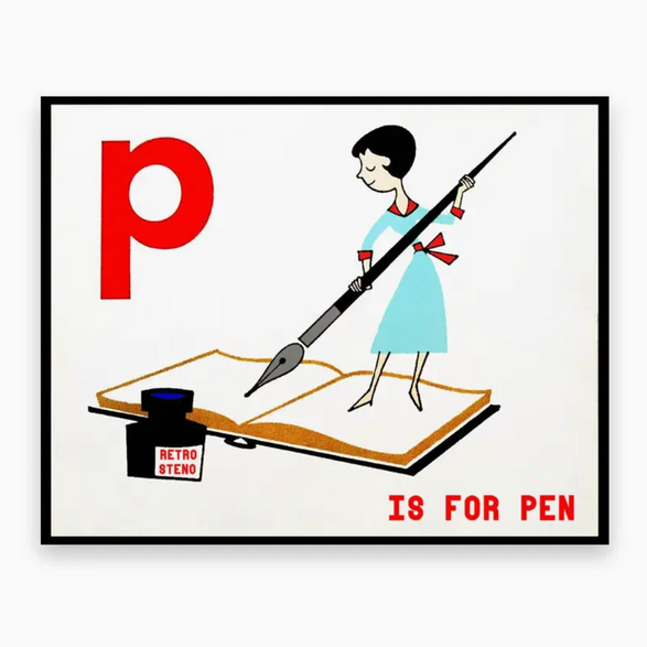 P is for Pen Sticker