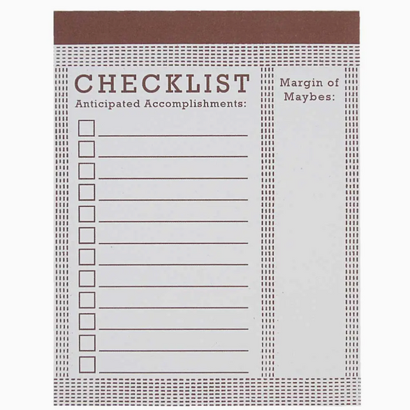 Checklist Notepad
