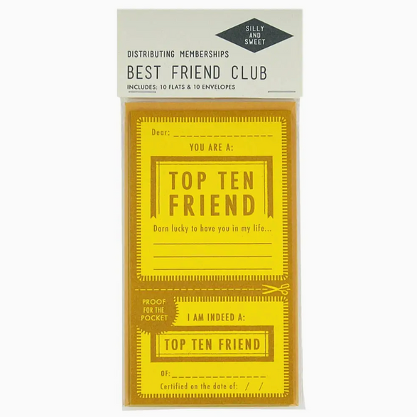 Tiny Top Ten Friend Notes - Set of 10