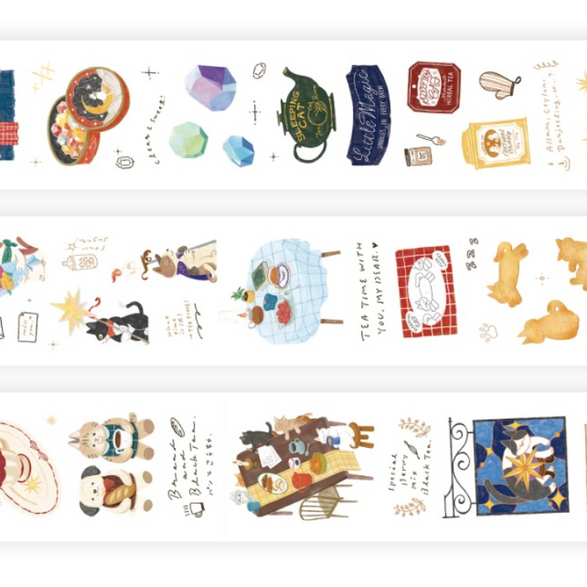 Tea Room Sleeping Cat PET Tape