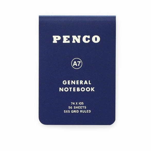 Mini Graph Penco Notebook: Navy (A7)