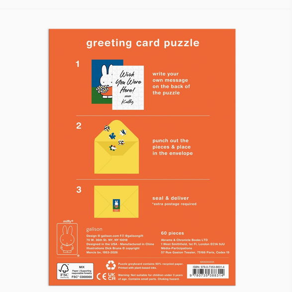 Miffy Greeting Card Puzzle