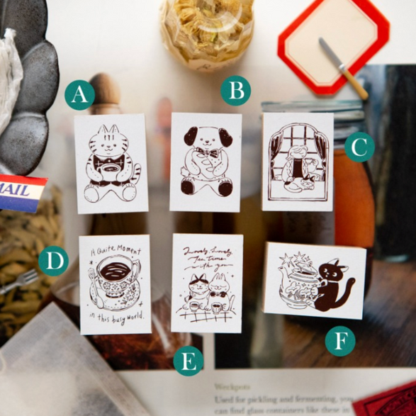 Tea Room Stamp Series - 6 options