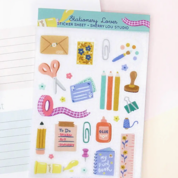 Stationery Lover Sticker Sheet