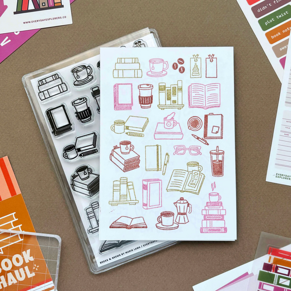 Books and Brews Clear Stamp Set