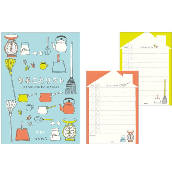 Midori To Do List Notepad - Household
