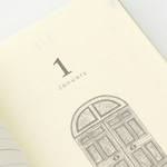 Mini Midori Five Year Diary - Green