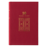 Midori Ten Year Diary - Red