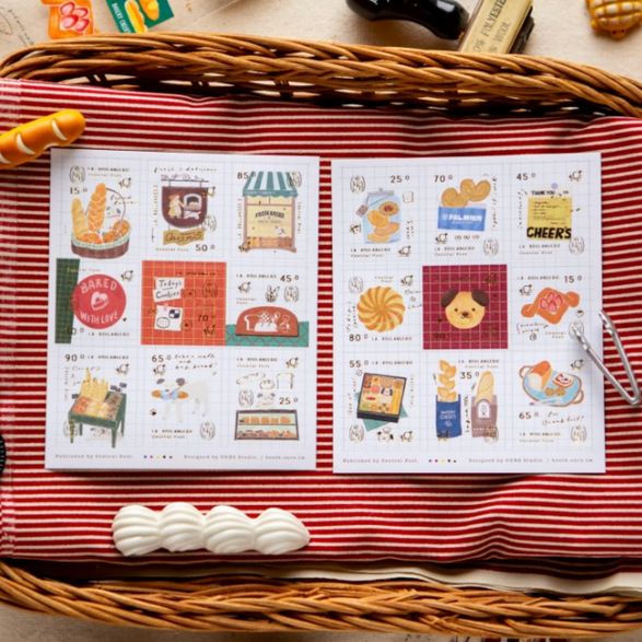Bakery Cheers Stamp Sticker Sheet