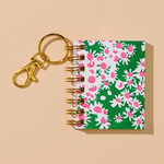 Mini Keychain Notebook: Floral