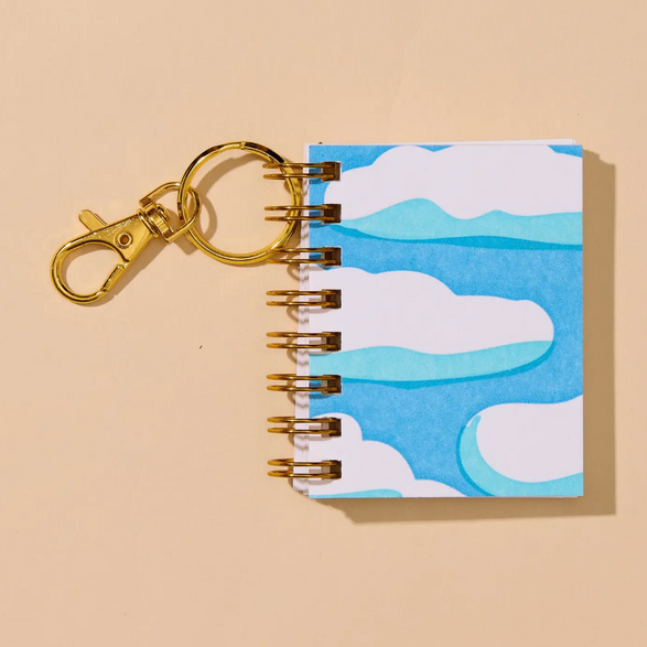 Mini Keychain Notebook: Clouds