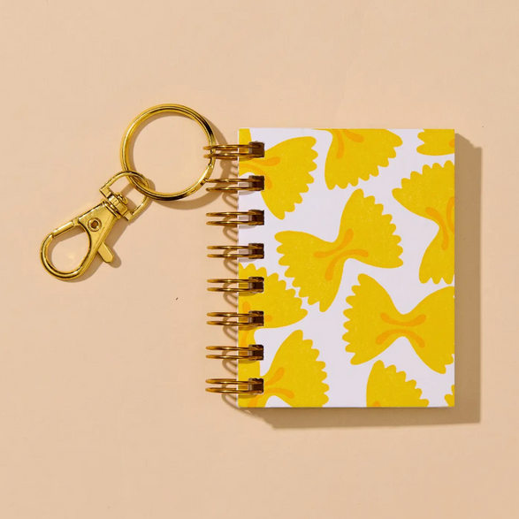 Mini Keychain Notebook: Pasta