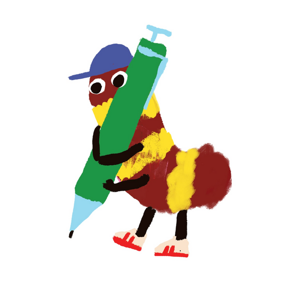 2026 Stationery Store Day Scribble Bug Sticker
