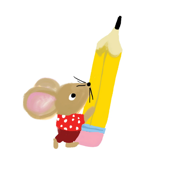 2026 Stationery Store Day Mouse and Pencil Sticker