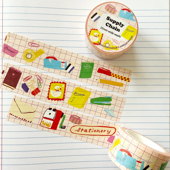 2026 Stationery Store Day Supply Chain Washi Tape (15mm)