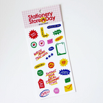 2026 Stationery Store Day Shop Signs Sticker Sheet