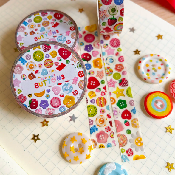 Busy Bug's Buttons Washi Tape (15mm)