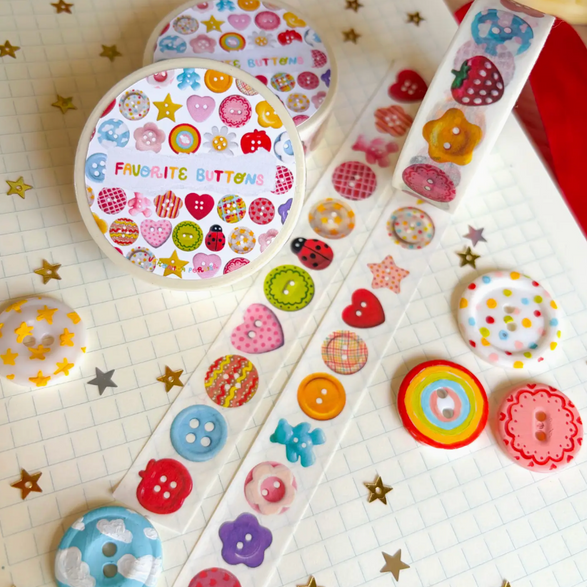 Favorite Buttons Washi Tape (15mm)