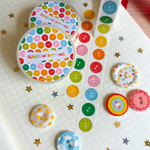 Rainbow Buttons Washi Tape (15mm)