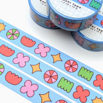 Blue Shapes Washi Tape (15mm)
