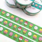 Green Floral Washi Tape (15mm)