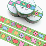 Green Shapes Washi Tape (15mm)