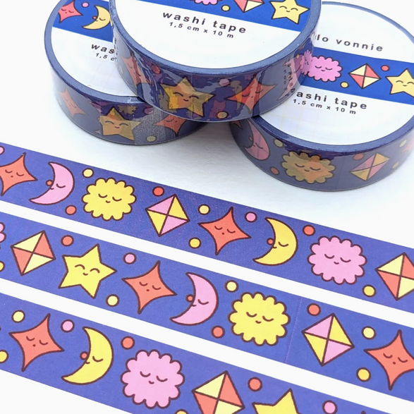 Star and Moon Washi Tape (15mm)