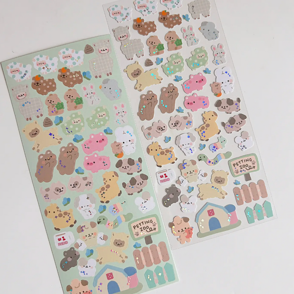Cute Animals Sticker Sheet