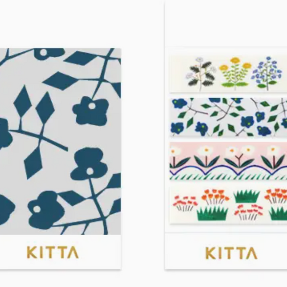 Kitta Tab Washi Stickers (4 designs) - Florals