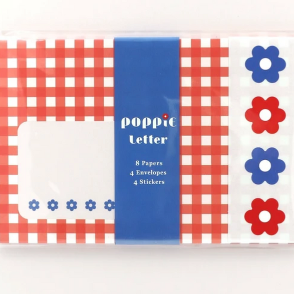 Mini Red + Blue Floral Letter Set