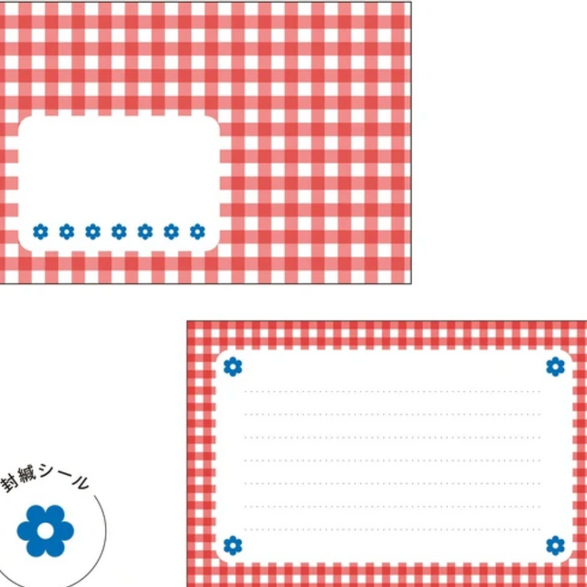 Mini Red + Blue Floral Letter Set