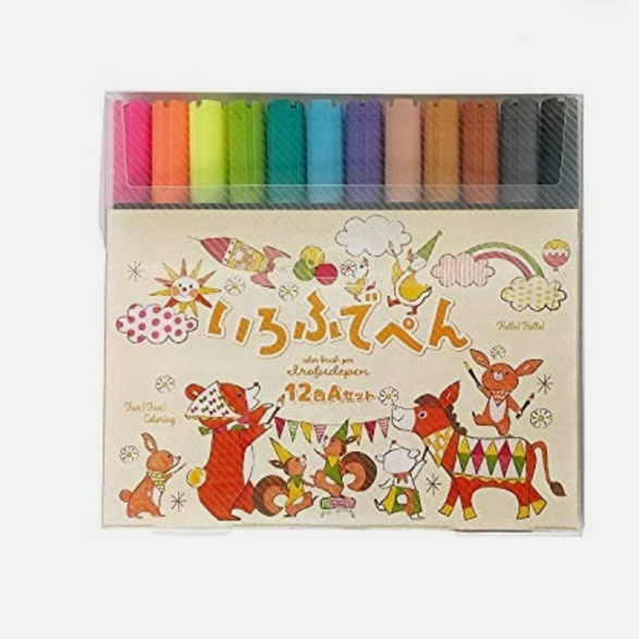 Kokuyo Pastel Brush Pen - Set of 12