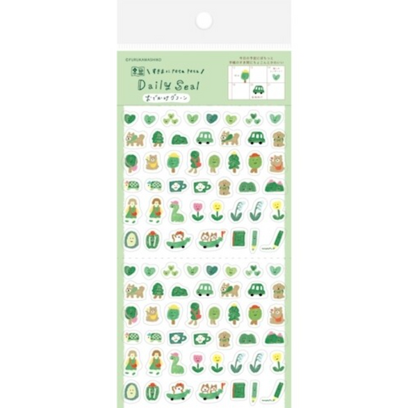 Green Daily Seal Sticker Sheet