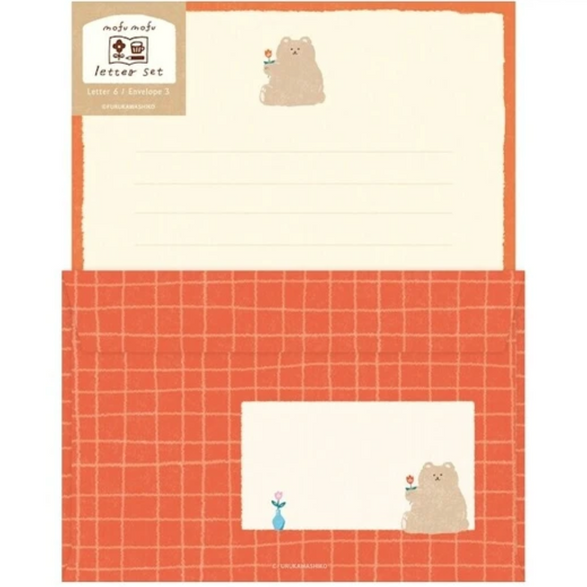 Red Bear Mofu Mofu Letter Set