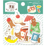 Teal Bear Sticker Flake Set