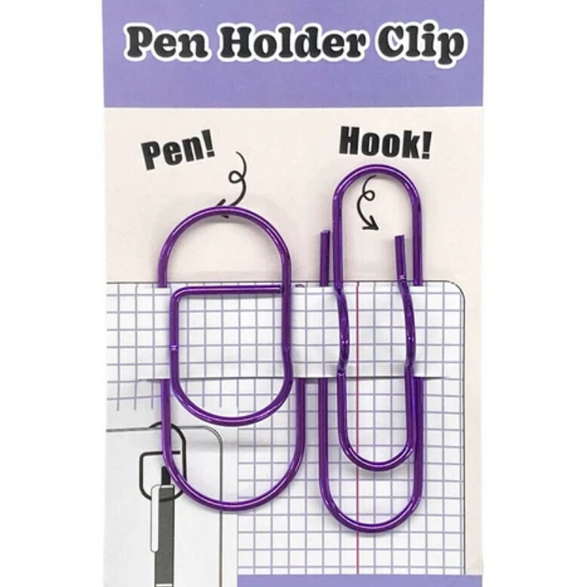 Purple Pen Holder Clips