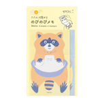 Midori Stretchy Memo Pad - Raccoon
