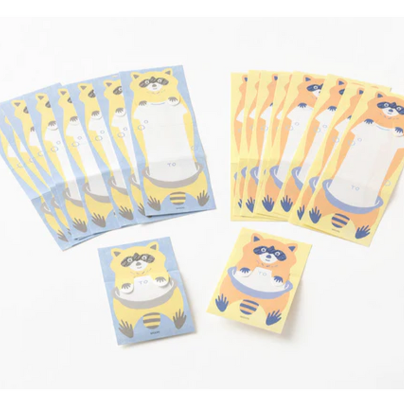 Midori Stretchy Memo Pad - Raccoon