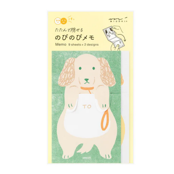 Midori Stretchy Memo Pad - Dog