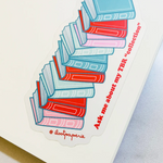 Cool Stack of "TBR" Books Vinyl Sticker